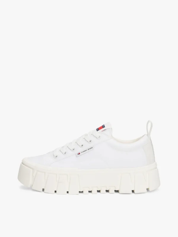 Tommy Hilfiger Rutschhemmender Plateau-Sneaker ECRU Cheap
