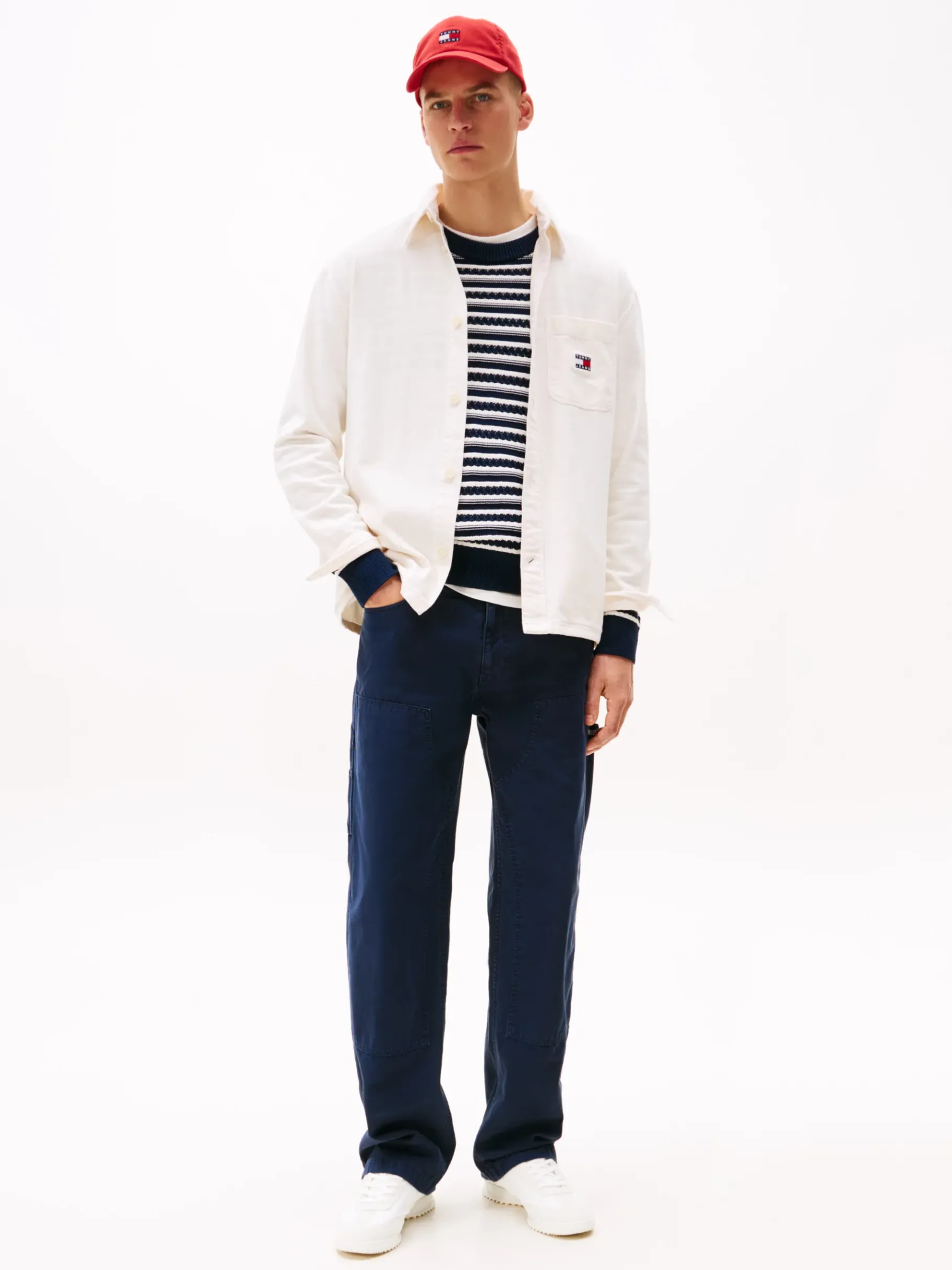 Tommy Hilfiger Rutschhemmender Retro-Sneaker aus Leder ECRU Sale