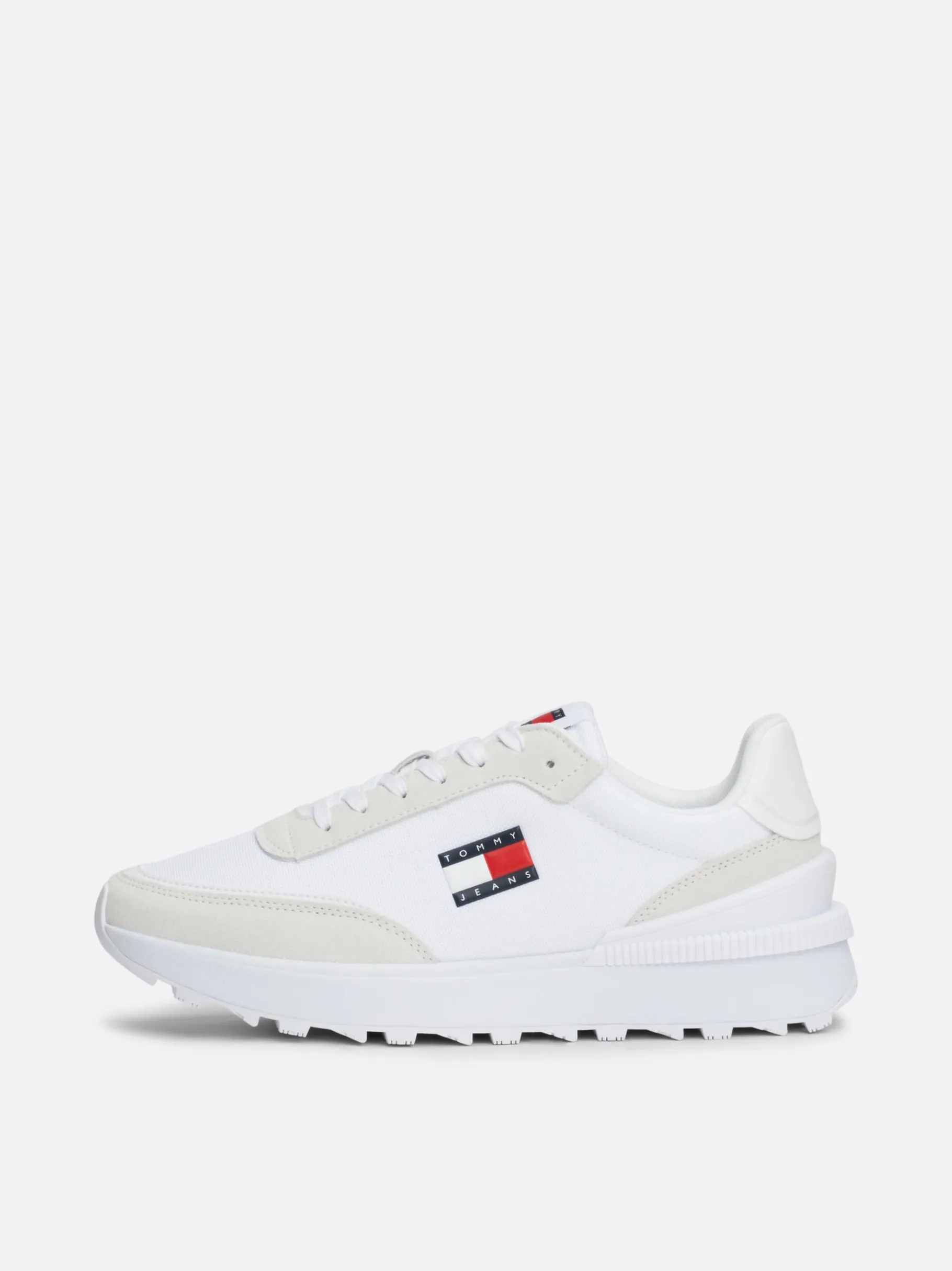 Tommy Hilfiger Rutschhemmender, strukturierter Runner-Sneaker WHITE Clearance