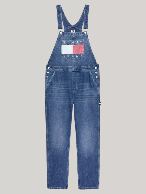 Tommy Hilfiger Ryan Regular Fit Latzhose mit Flag-Badge DENIM MEDIUM Shop