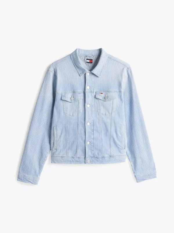Tommy Hilfiger Ryan Relaxed Trucker-Jacke mit Streifen DENIM MEDIUM Fashion