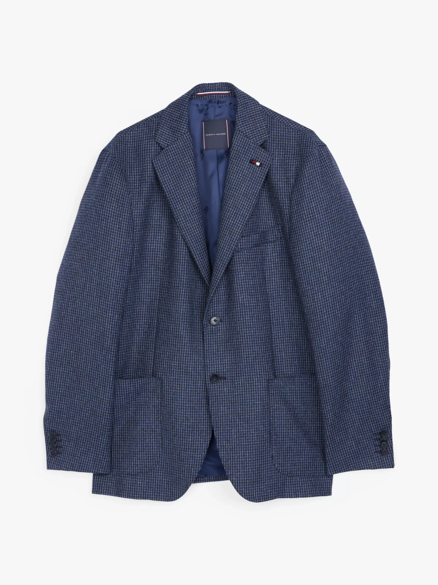 Tommy Hilfiger Sakko mit Hahnentrittkaro und hohem Wollanteil BLUE Fashion