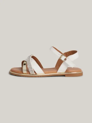 Tommy Hilfiger Sandale mit Metallic-Riemen WHITE/PLATINUM Store