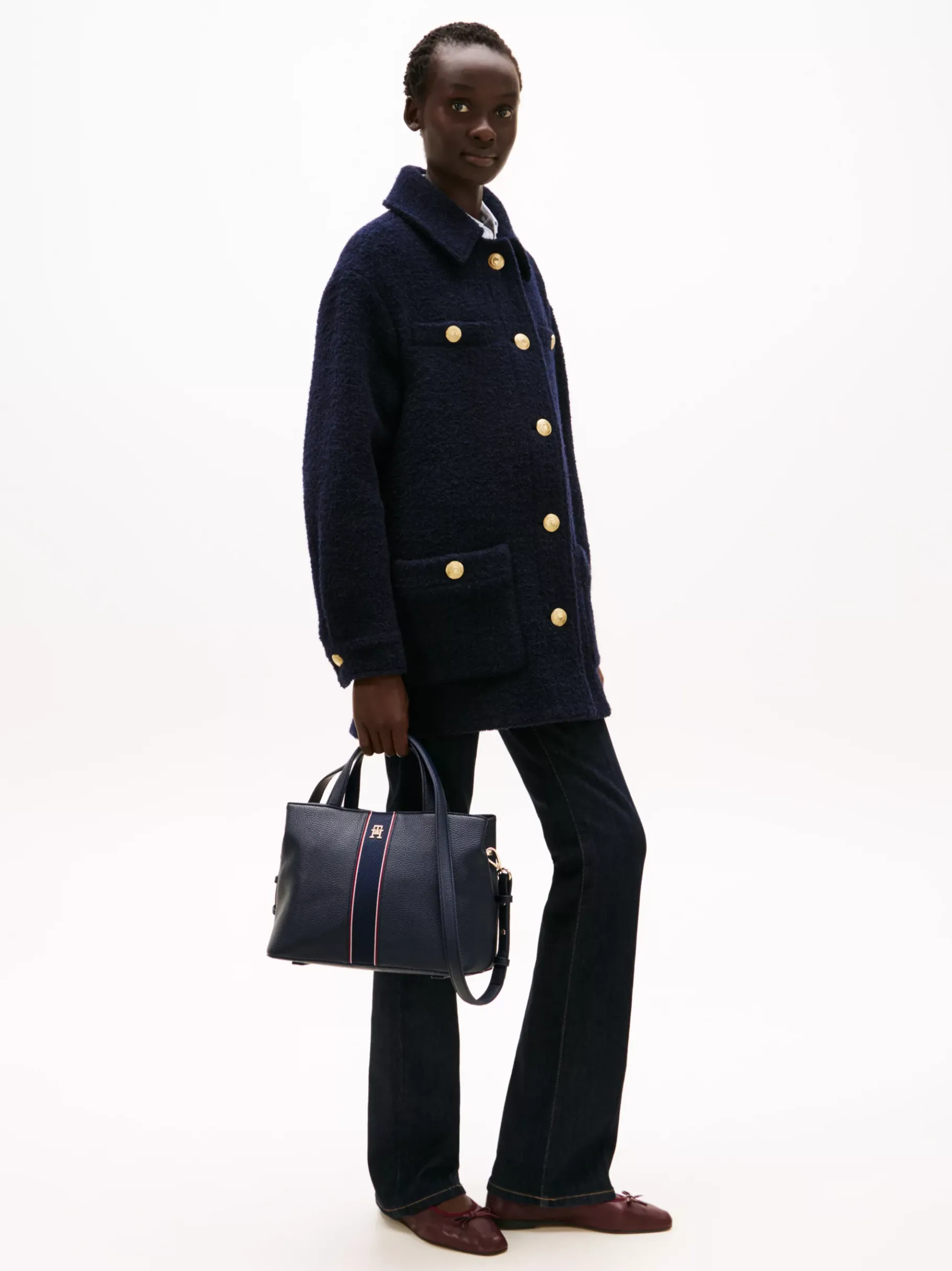 Tommy Hilfiger Satchel mit TH-Monogramm SPACE BLUE Sale