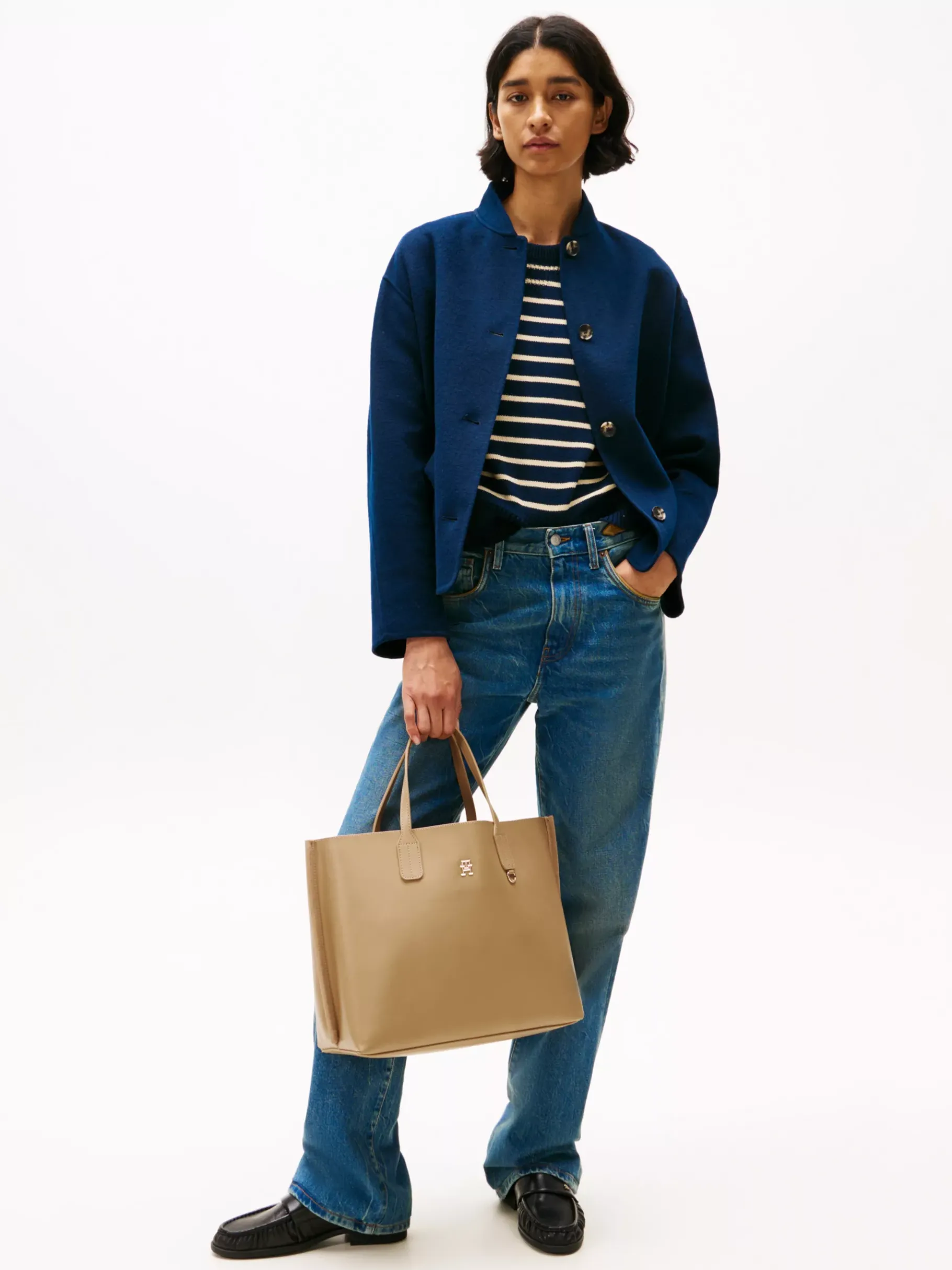 Tommy Hilfiger Satchel mit TH-Monogramm und Münztäschchen SAFARI CANVAS Best Sale