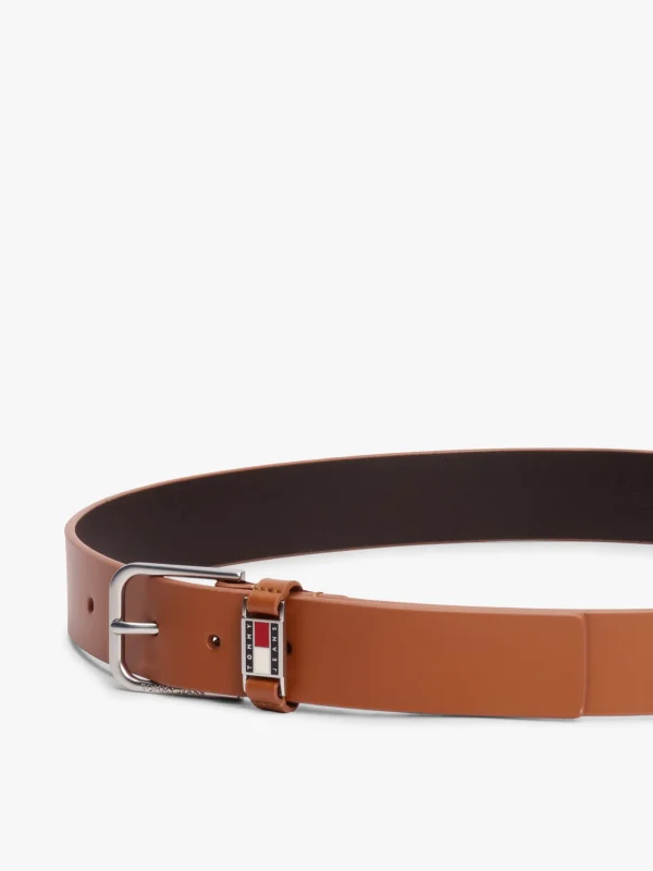 Tommy Hilfiger Scanton Ledergürtel mit Metall-Schlaufe COGNAC Flash Sale