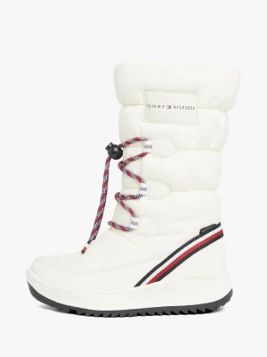Tommy Hilfiger Schneestiefel mit Logo und Tommy-Tape OFF WHITE Clearance