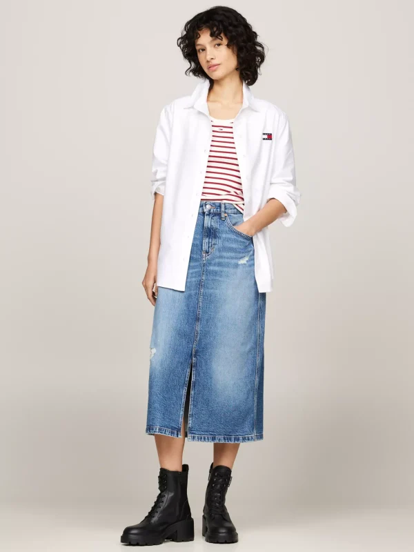 Tommy Hilfiger Schnürstiefel aus Leder mit Blockabsatz BLACK Store