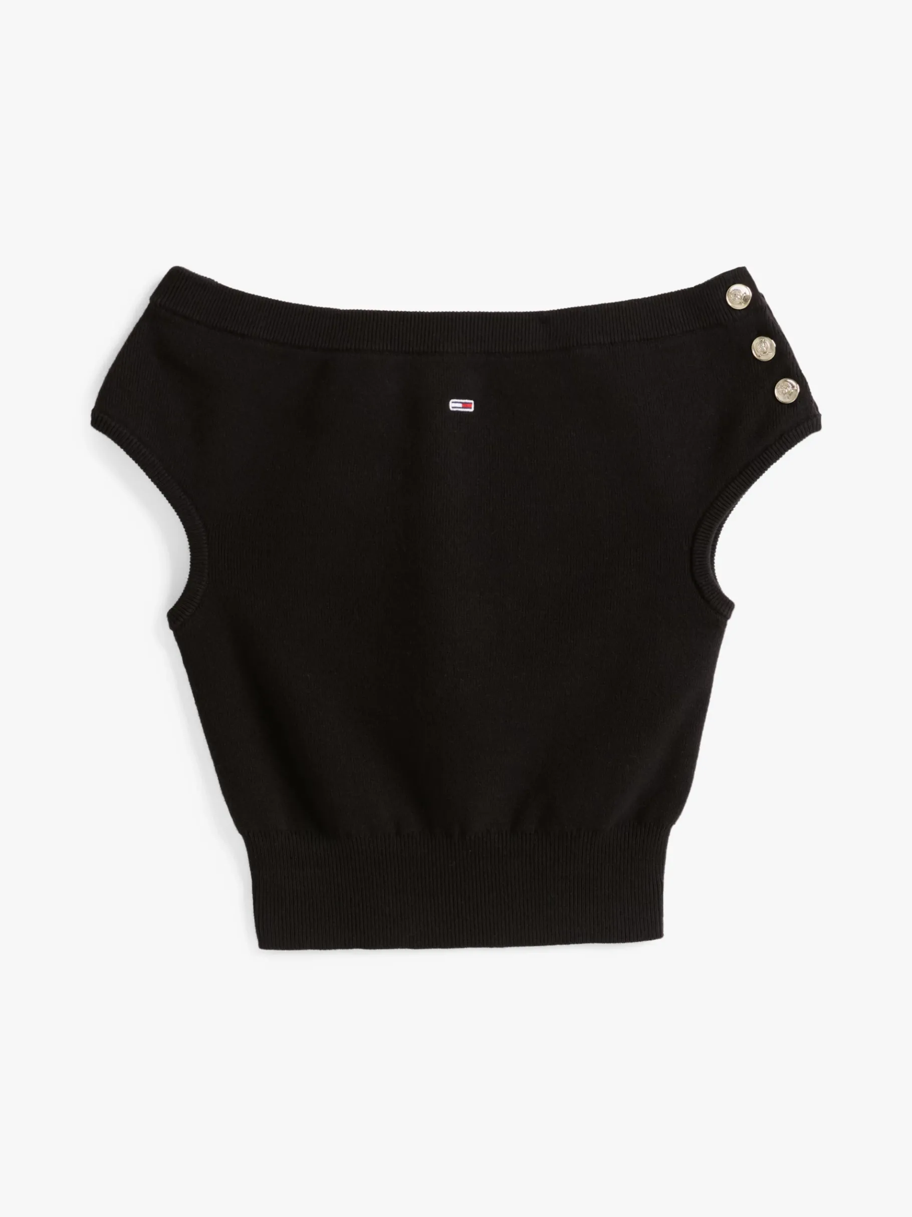 Tommy Hilfiger Schulterfreier Pullover mit Flügelärmeln BLACK Cheap