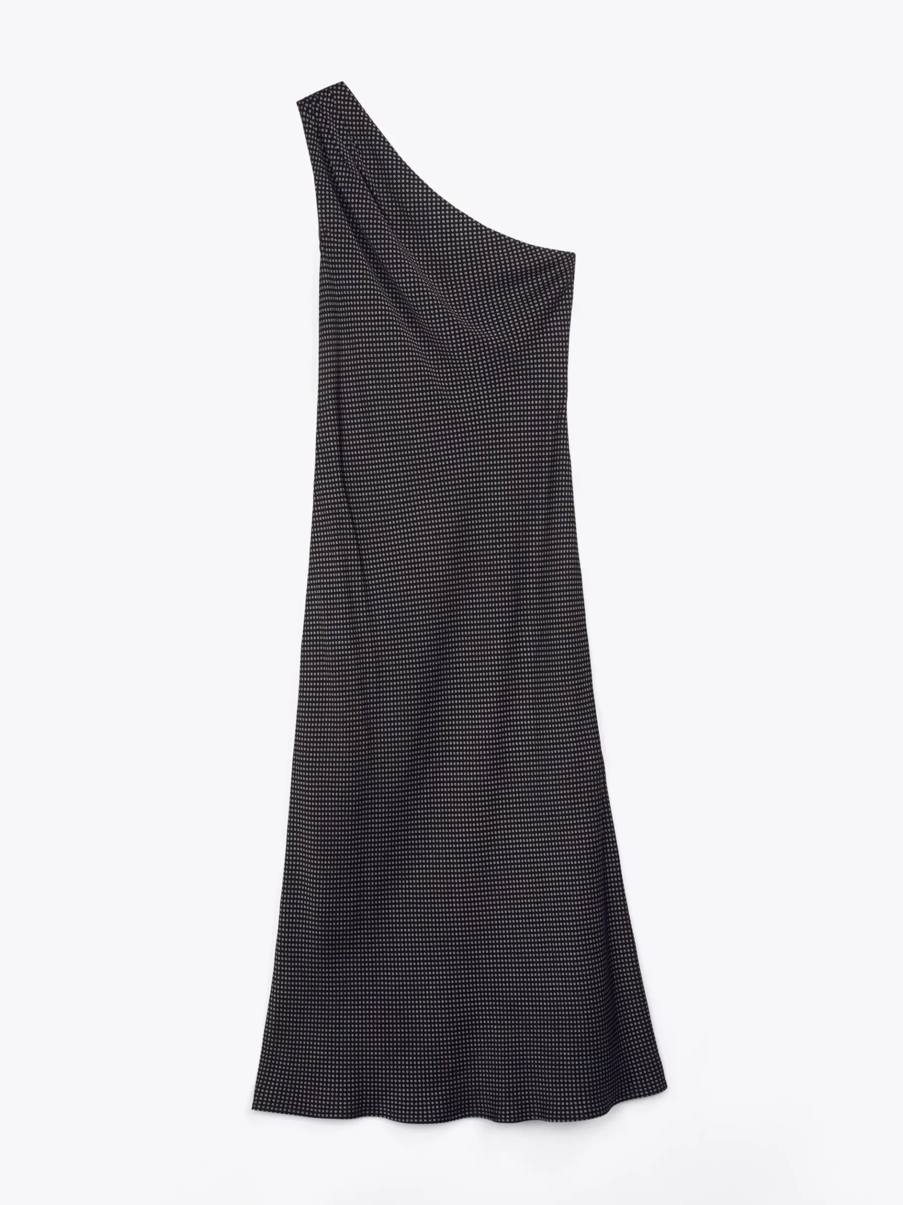 Tommy Hilfiger Schulterfreies Midikleid aus Satin BLACK ALLOVER 05 Sale