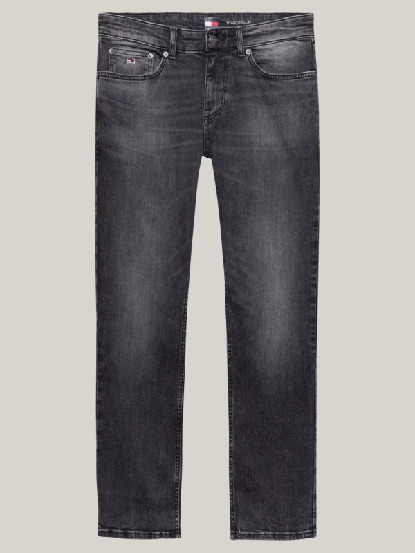 Tommy Hilfiger Schwarze Scanton Slim Jeans mit Fade-Effekt DENIM BLACK Hot
