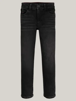 Tommy Hilfiger Schwarze Straight Jeans mit Fade-Effekt BLACKUSED Cheap