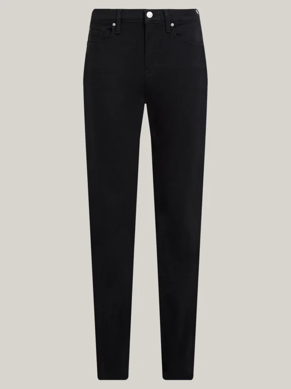 Tommy Hilfiger Schwarze Straight Jeans mit mittelhohem Bund STAY BLACK Fashion