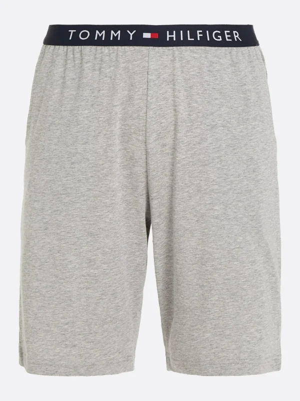 Tommy Hilfiger Shorts aus Jersey mit Logo LIGHT GREY HEATHER Sale