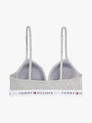 Tommy Hilfiger Signature gepolsterter Triangel-BH LIGHT GREY HEATHER Best Sale