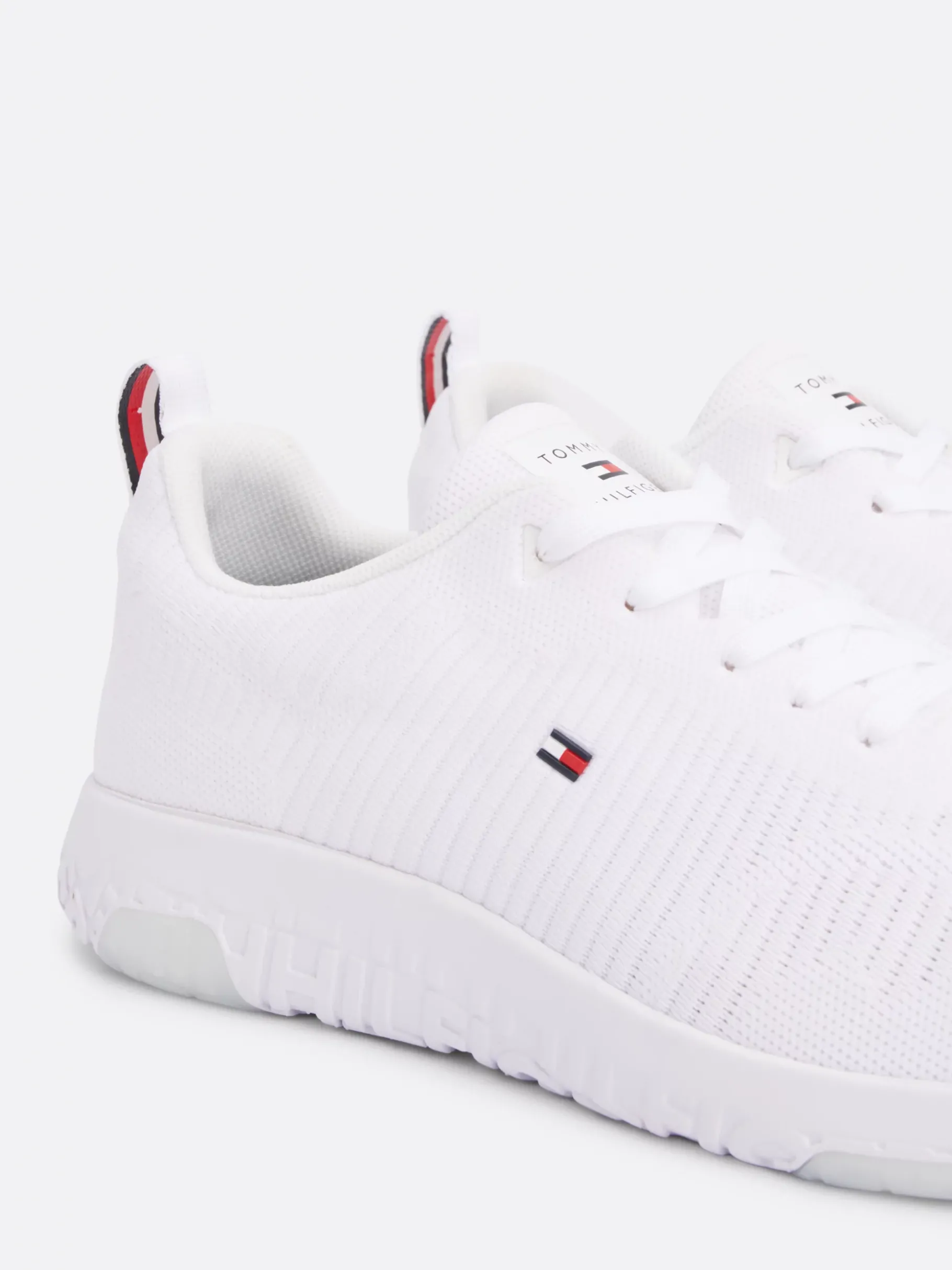 Tommy Hilfiger Signature Strick-Sneaker WHITE Cheap