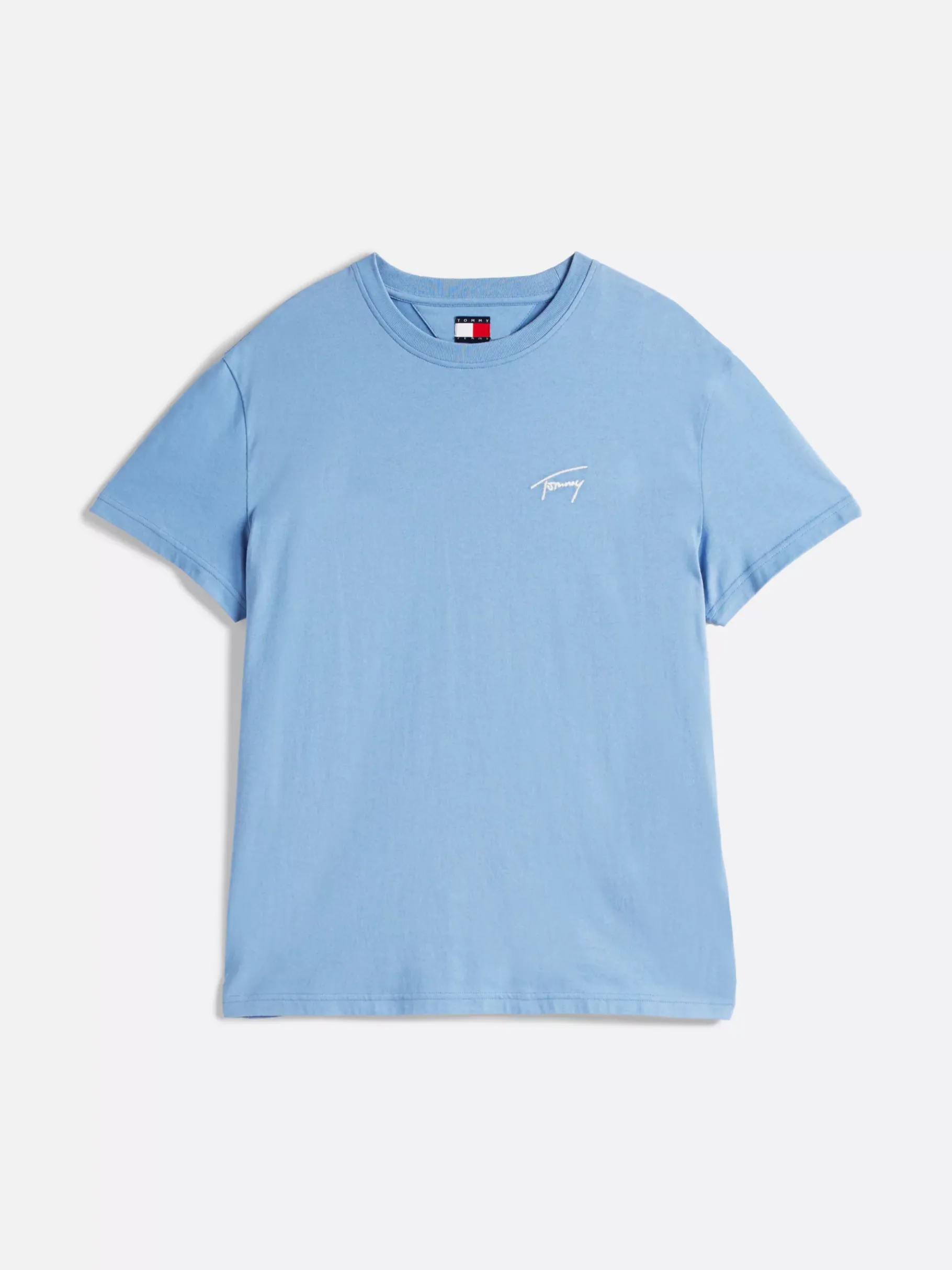 Tommy Hilfiger Signature T-Shirt mit Logo-Stickerei COLORADO BLUE Clearance