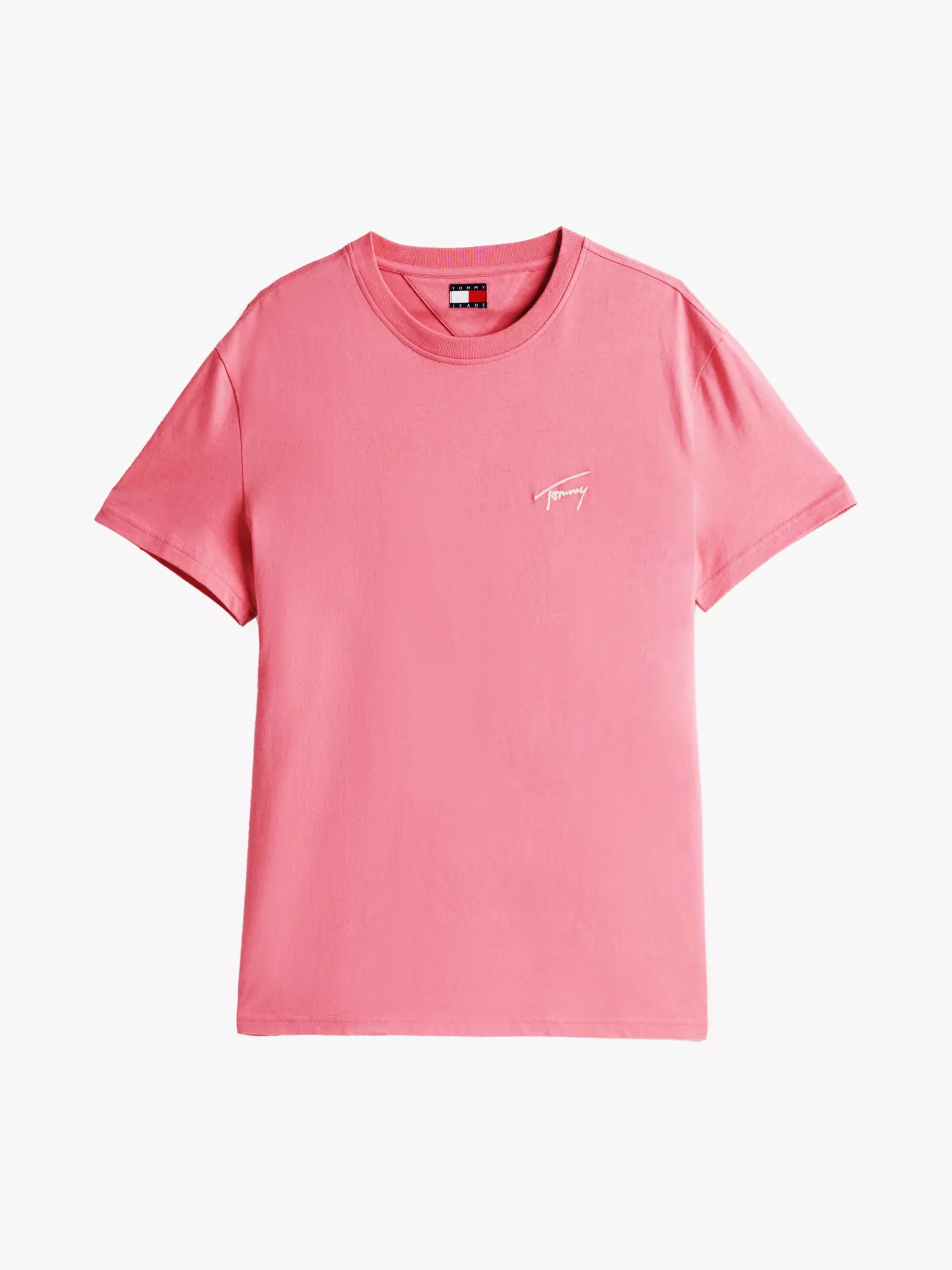 Tommy Hilfiger Signature T-Shirt mit Logo-Stickerei PREPPY PINK Cheap