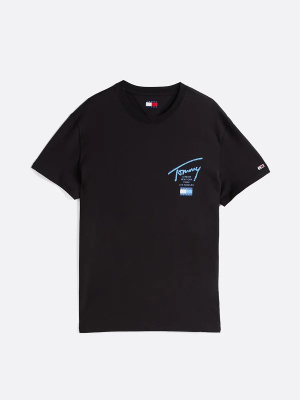 Tommy Hilfiger Signature T-Shirt mit Rückenlogo BLACK Store