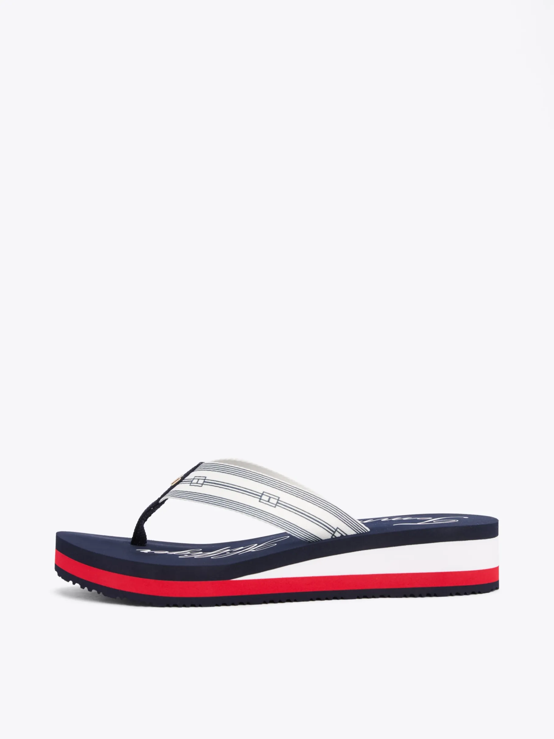 Tommy Hilfiger Signature Zehentrenner mit Logo RWB Hot