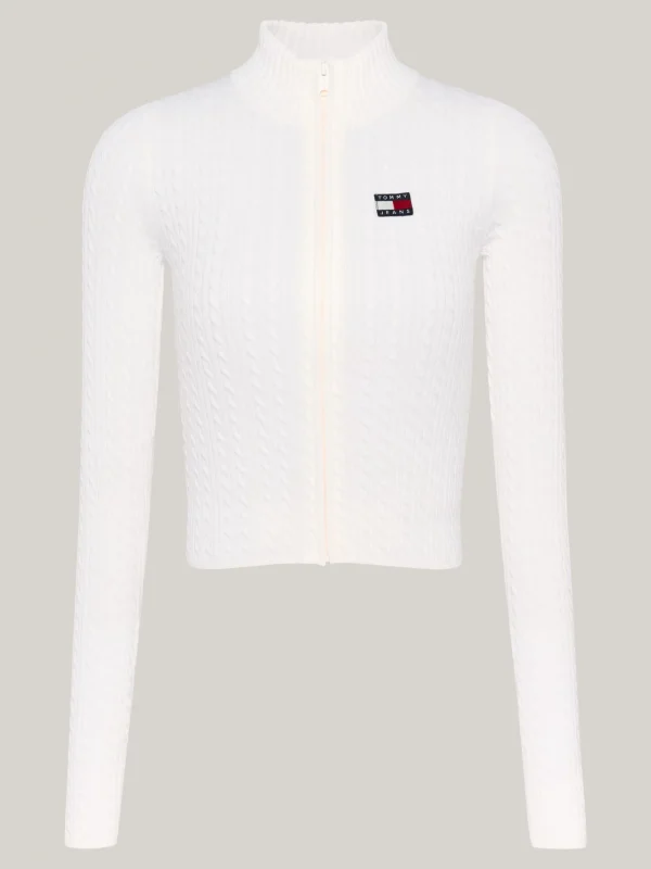 Tommy Hilfiger Slim Fit Cardigan mit Reißverschluss ANCIENT WHITE Store