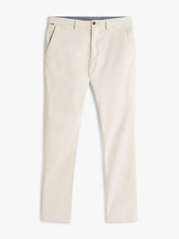 Tommy Hilfiger Slim Fit Chinos mit Flag-Stickerei IVORY SILK Store