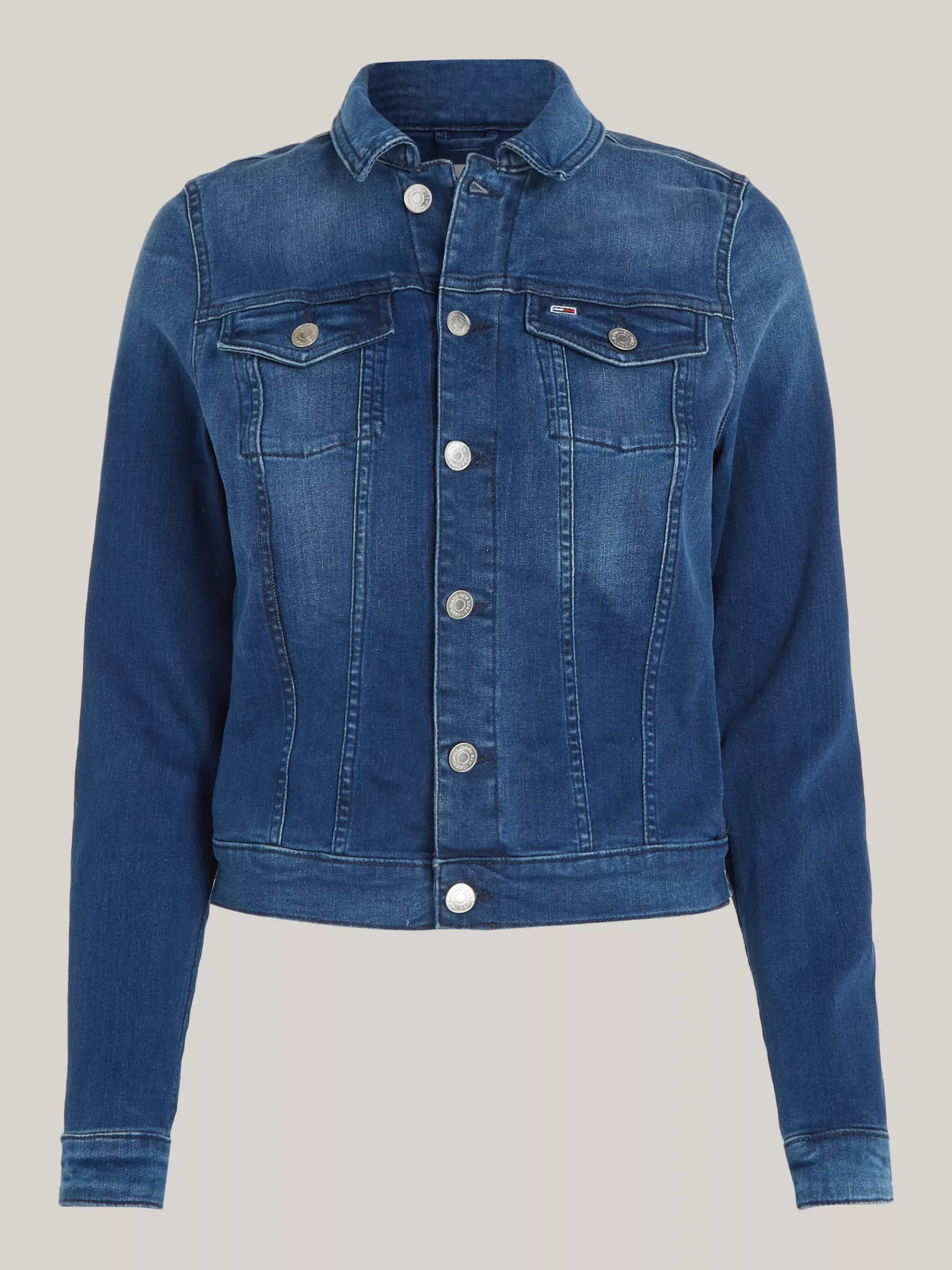 Tommy Hilfiger Slim Fit Jeansjacke aus reiner Baumwolle NEW NICEVILLE MID BLUE STRETCH New