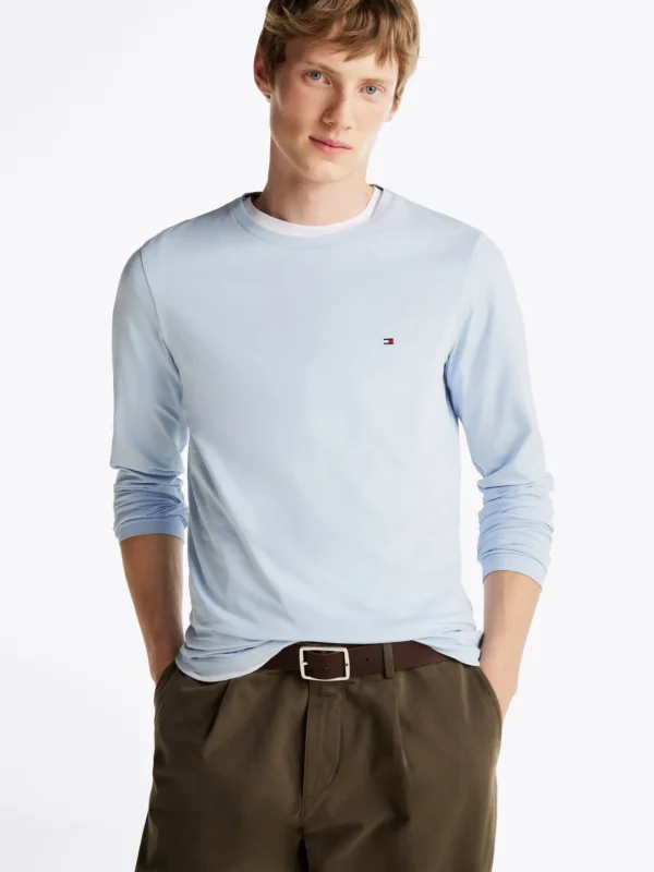 Tommy Hilfiger Slim Fit Langarmshirt BREEZY BLUE Fashion
