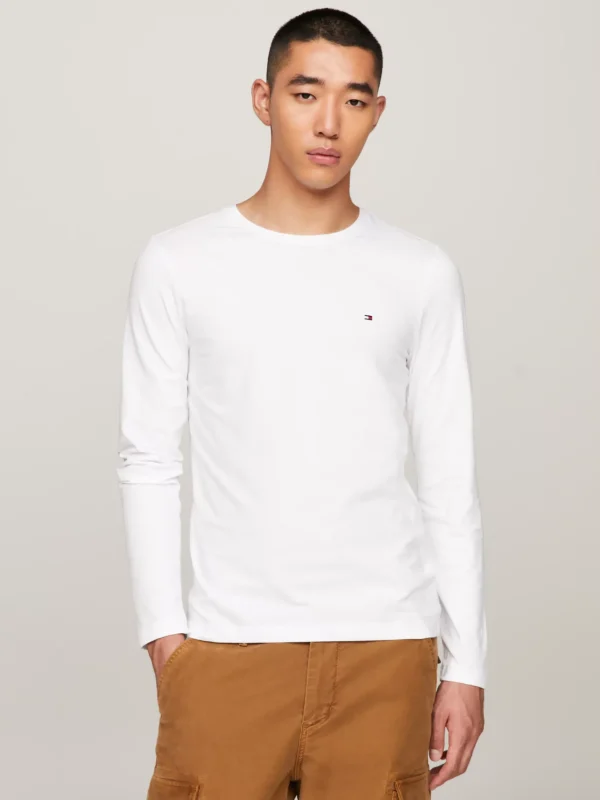 Tommy Hilfiger Slim Fit Langarmshirt WHITE Best