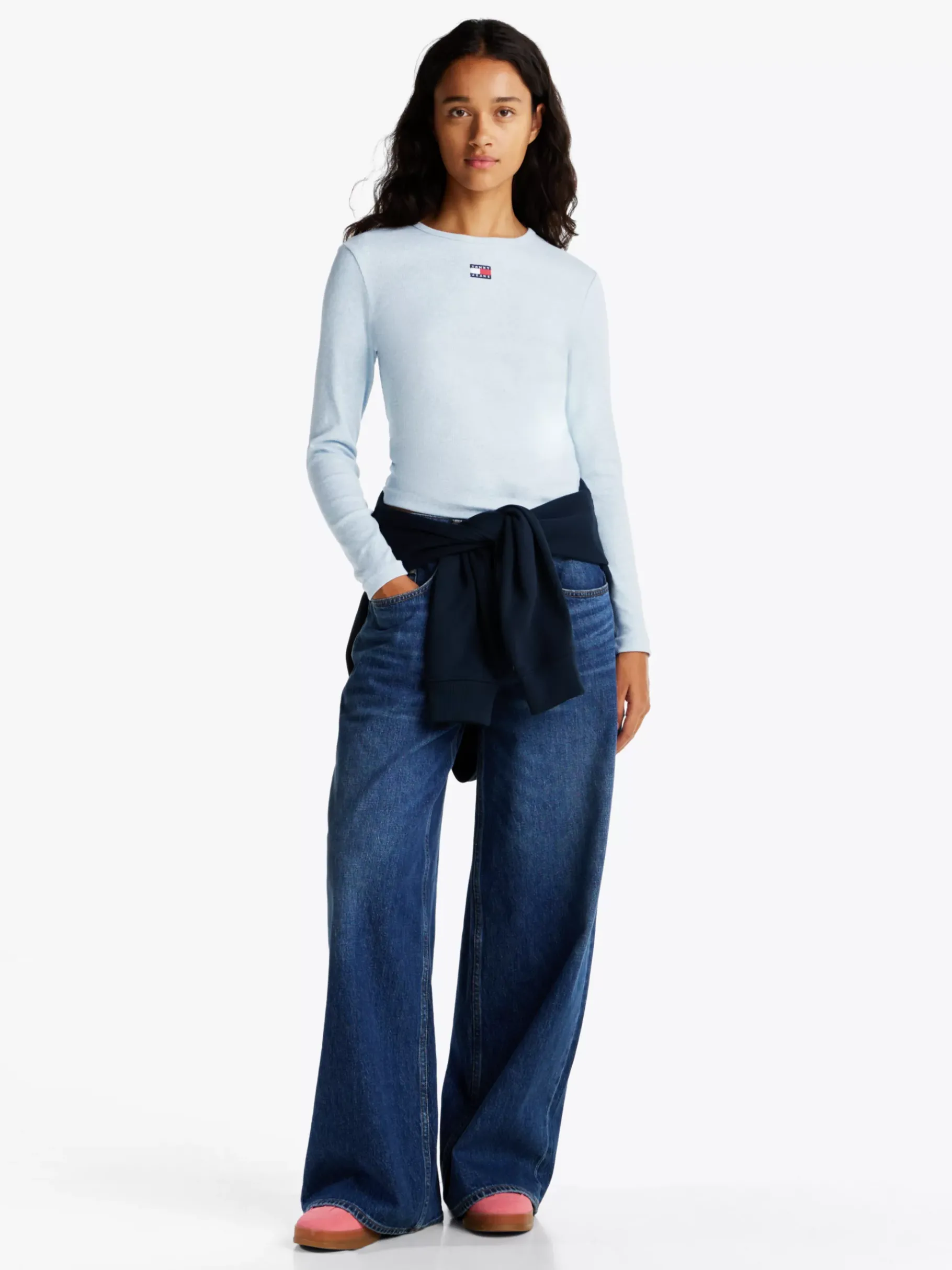 Tommy Hilfiger Slim Fit Langarmshirt SWEET BLUE HTR Hot