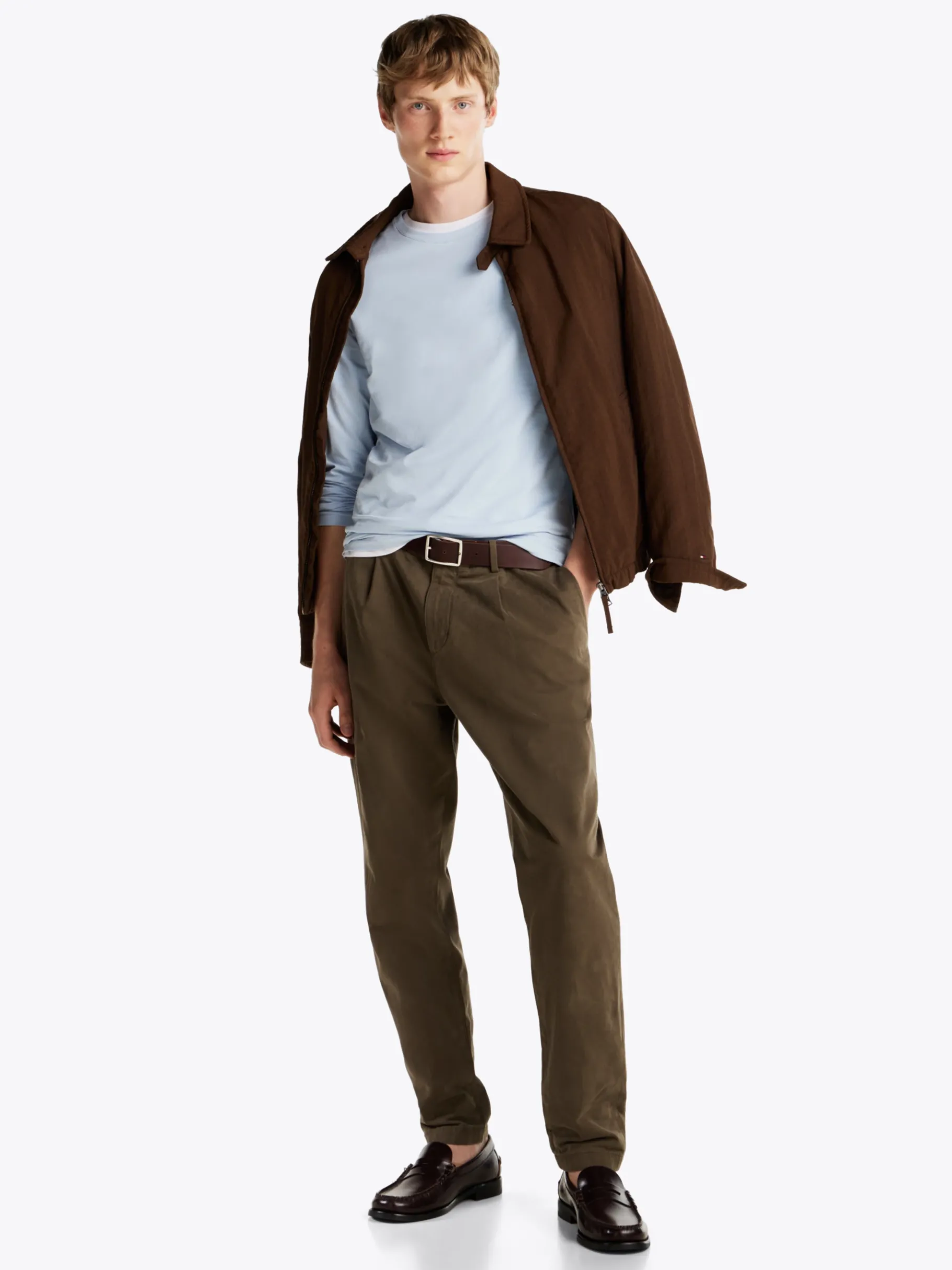 Tommy Hilfiger Slim Fit Langarmshirt BREEZY BLUE Fashion