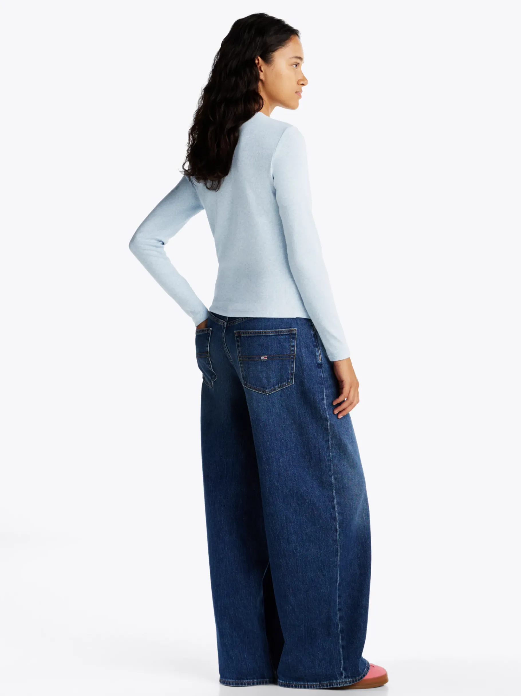 Tommy Hilfiger Slim Fit Langarmshirt SWEET BLUE HTR Hot