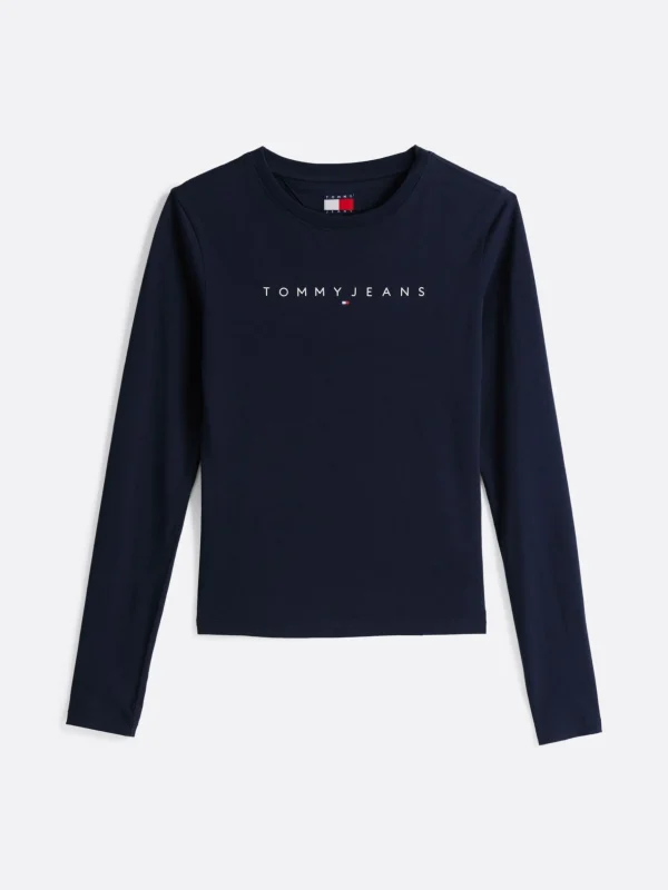 Tommy Hilfiger Slim Fit Langarmshirt mit Logo DARK NIGHT NAVY New