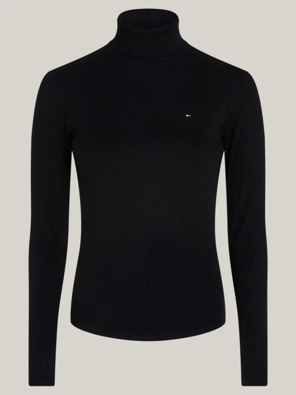Tommy Hilfiger Slim Fit Langarmshirt mit Rollkragen BLACK Store