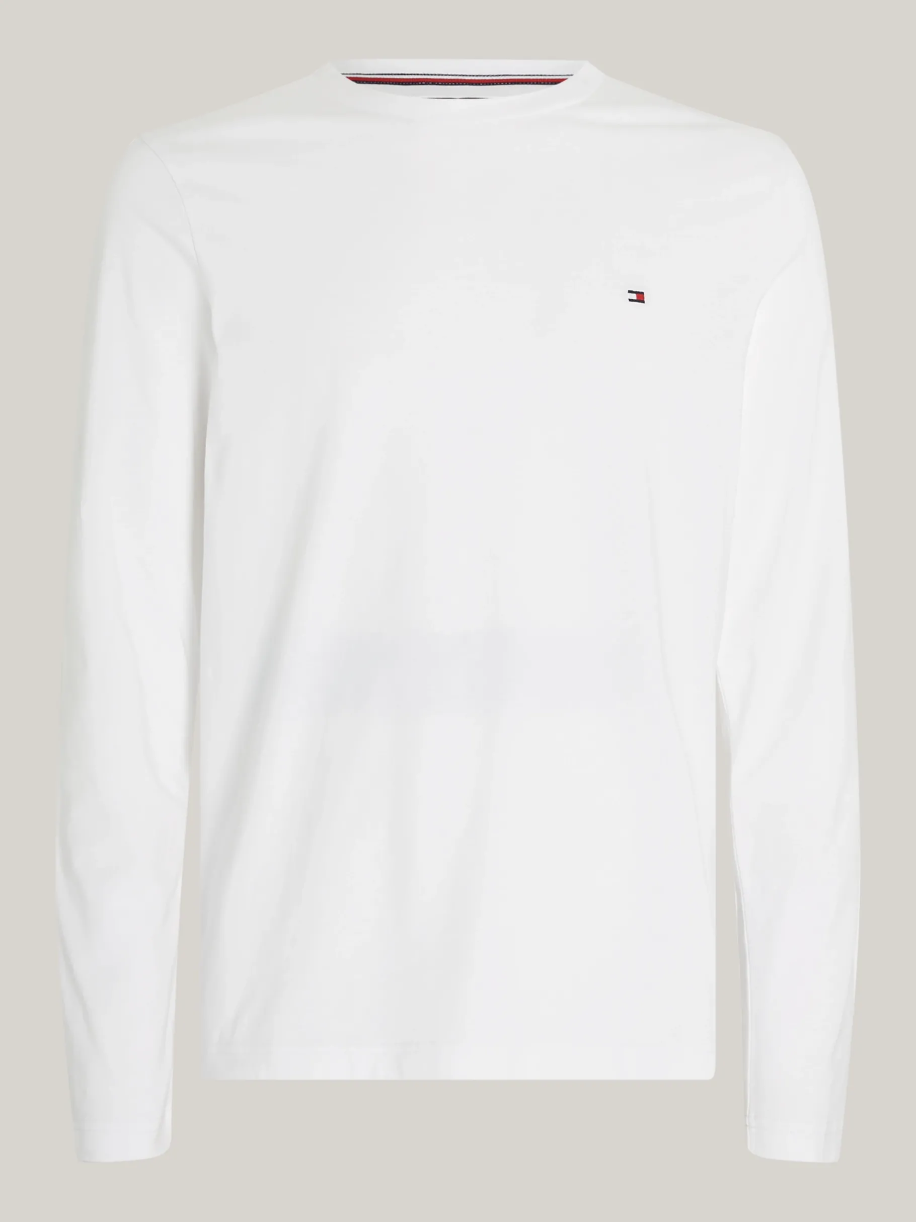 Tommy Hilfiger Slim Fit Langarmshirt mit Logo WHITE Hot