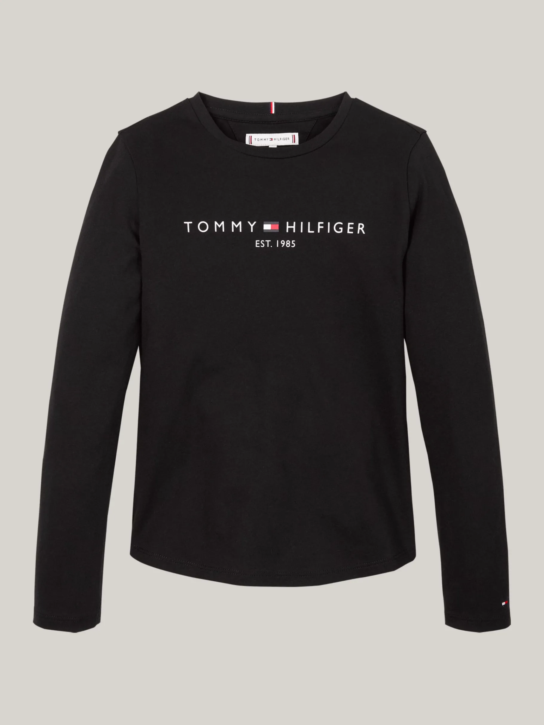 Tommy Hilfiger Slim Fit Langarmshirt mit Logo BLACK New