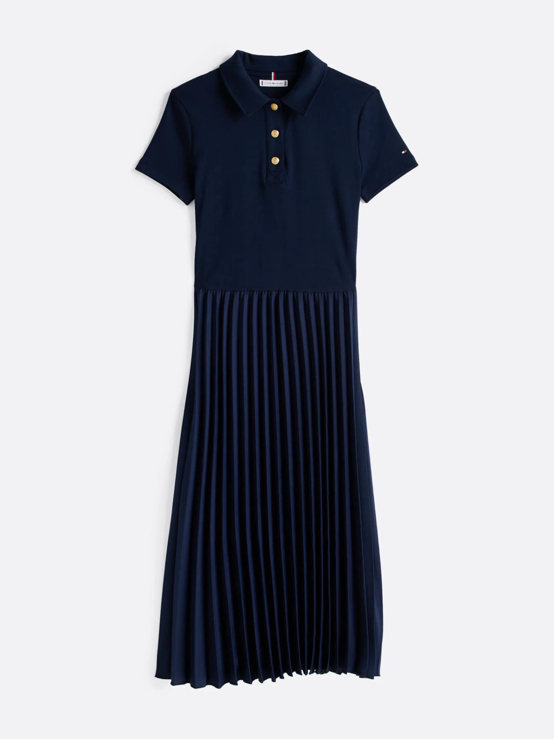 Tommy Hilfiger Slim Fit Midi-Polokleid mit Knöpfen DARK NIGHT NAVY Store