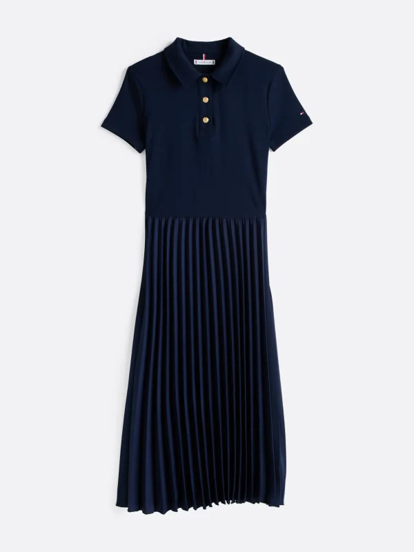 Tommy Hilfiger Slim Fit Midi-Polokleid mit Knöpfen DARK NIGHT NAVY Store