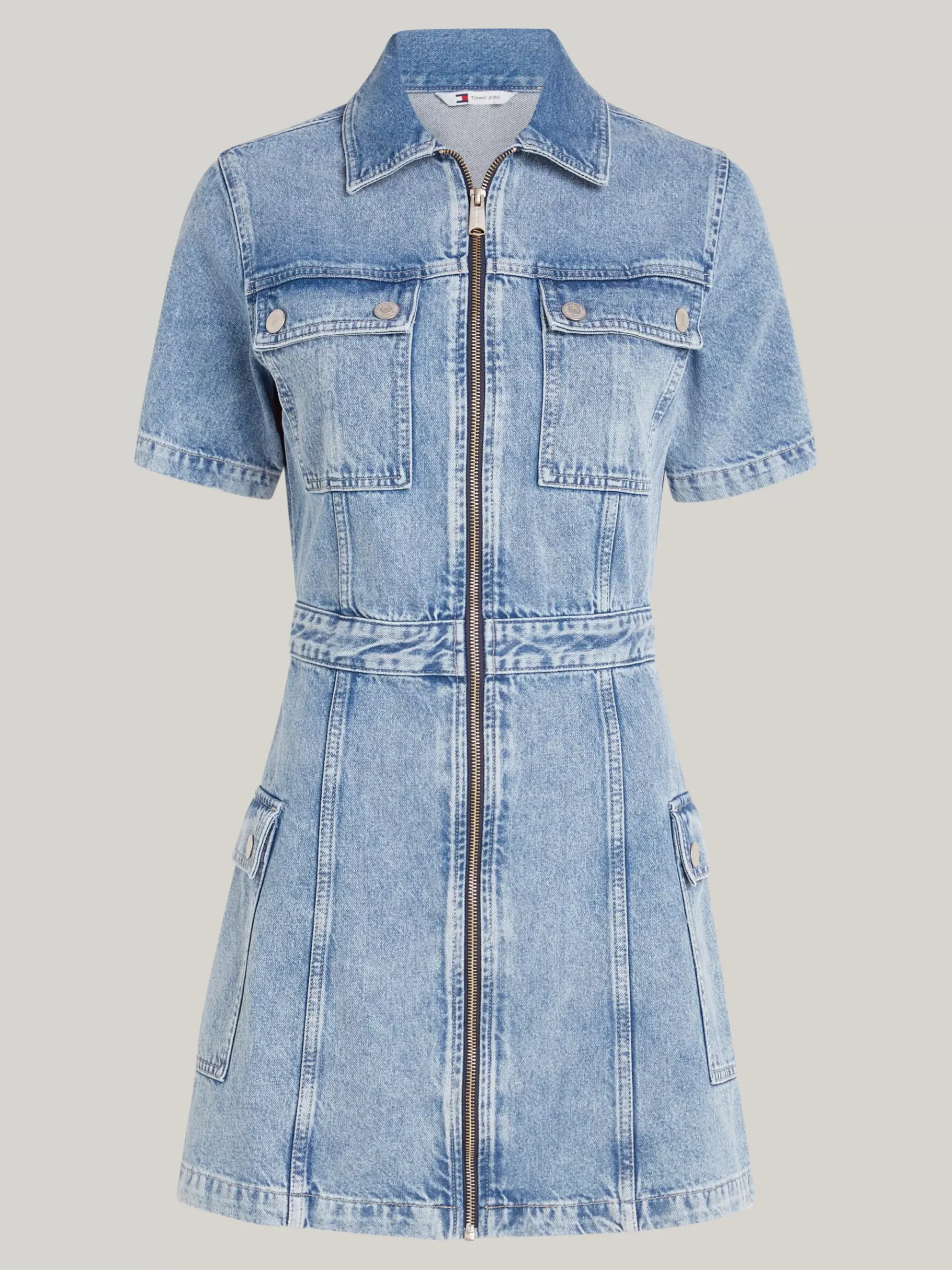 Tommy Hilfiger Slim Fit Mini-Jeanskleid mit Reißverschluss DENIM MEDIUM Online