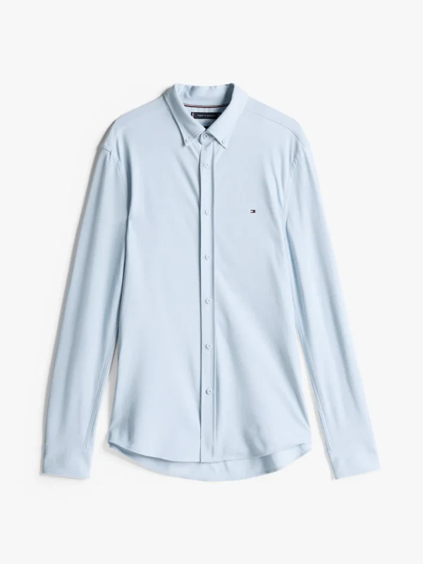 Tommy Hilfiger Slim Fit Oxford-Hemd aus Piqué BREEZY BLUE Flash Sale