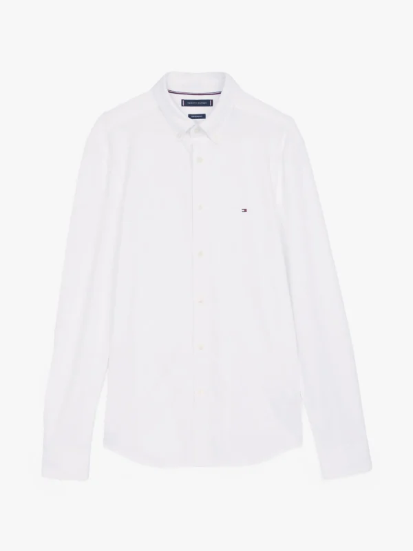 Tommy Hilfiger Slim Fit Oxford-Hemd aus Piqué OPTIC WHITE Cheap