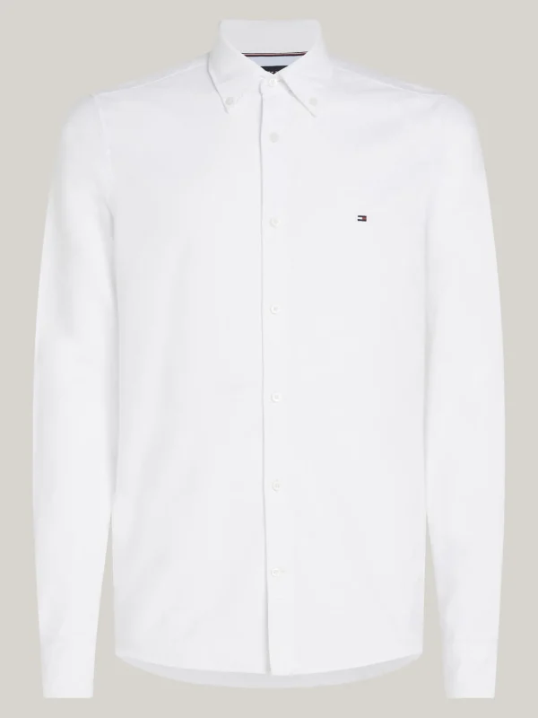 Tommy Hilfiger Slim Fit Oxford-Hemd mit Dobby-Effekt OPTIC WHITE Shop