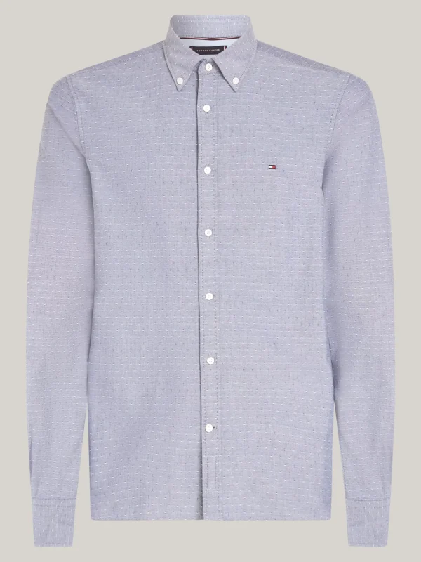 Tommy Hilfiger Slim Fit Oxford-Hemd mit Dobby-Effekt DARK NAVY Sale