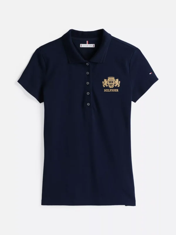 Tommy Hilfiger Slim Fit Poloshirt mit aufgesticktem Logo DARK NIGHT NAVY Sale