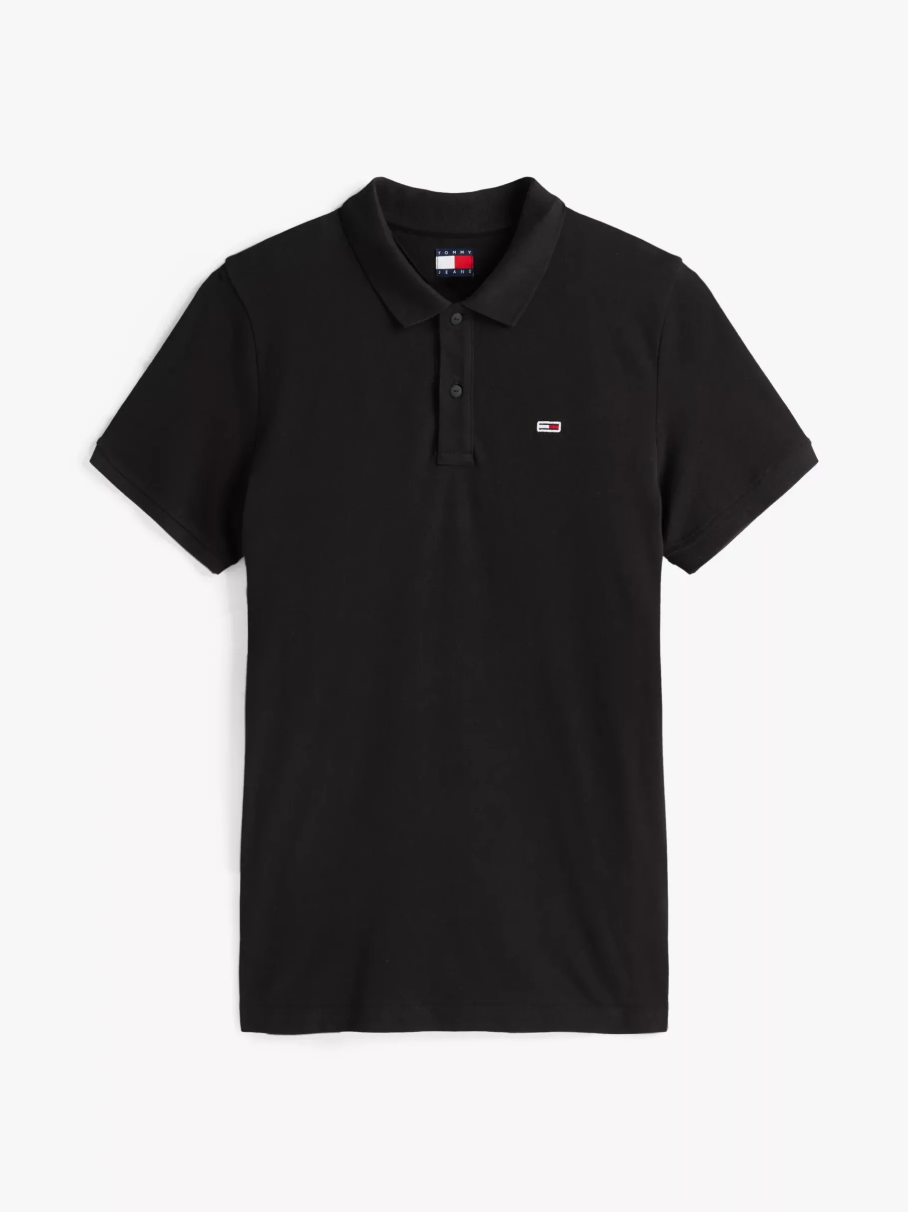 Tommy Hilfiger Slim Fit Poloshirt mit Flag-Patch BLACK New