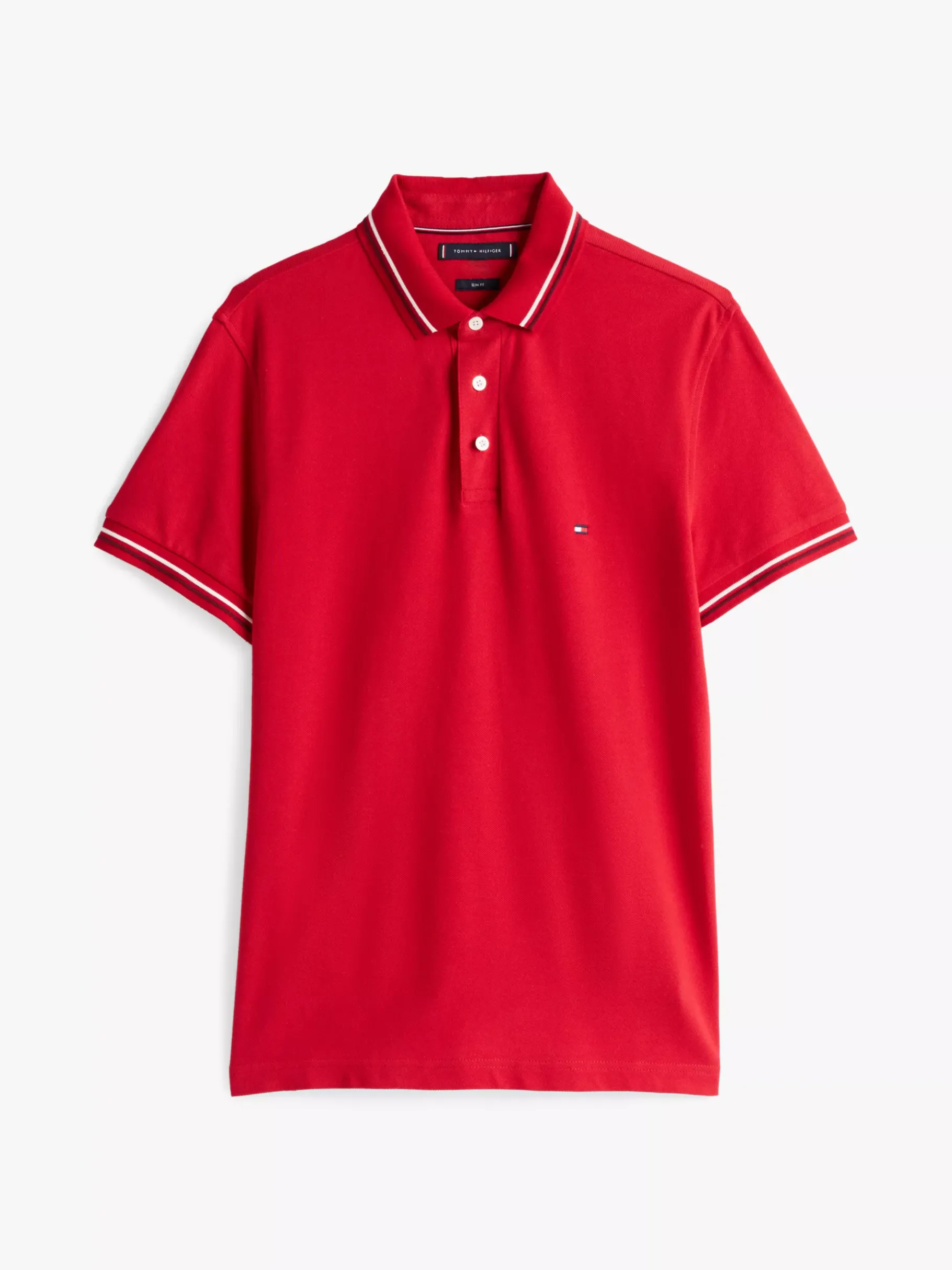 Tommy Hilfiger Slim Fit Poloshirt mit Kontrast-Details MEDIUM RED Clearance