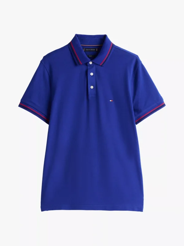 Tommy Hilfiger Slim Fit Poloshirt mit Kontrast-Details WEDGE BLUE Fashion