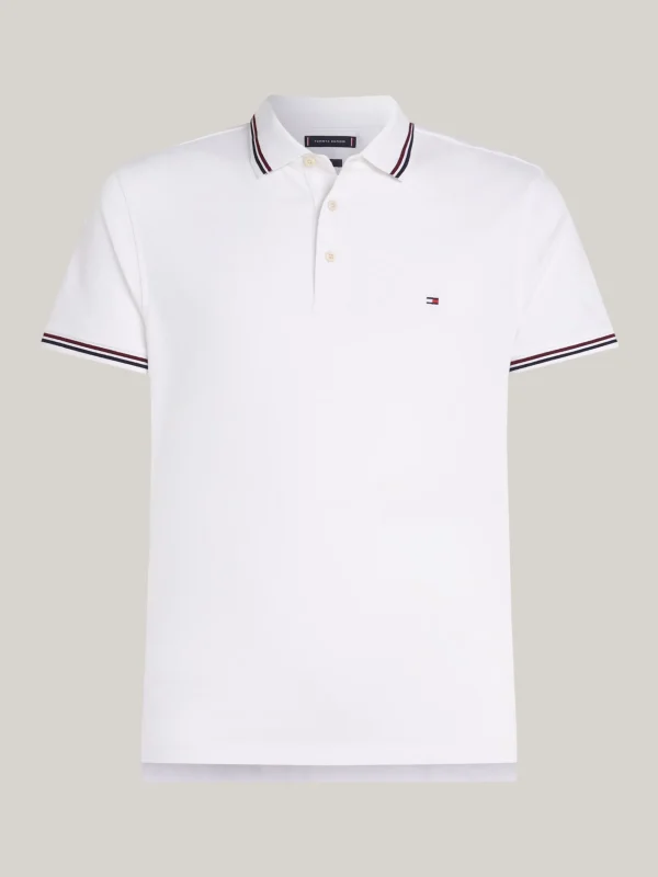 Tommy Hilfiger Slim Fit Poloshirt mit Kontrast-Details WHITE Shop