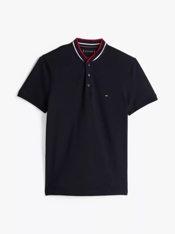 Tommy Hilfiger Slim Fit Poloshirt mit Mandarinkragen DESERT SKY Hot