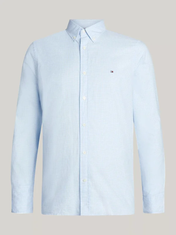 Tommy Hilfiger Slim Fit Popeline-Hemd mit Vichy-Karos VESSEL BLUE / OPTIC WHITE New